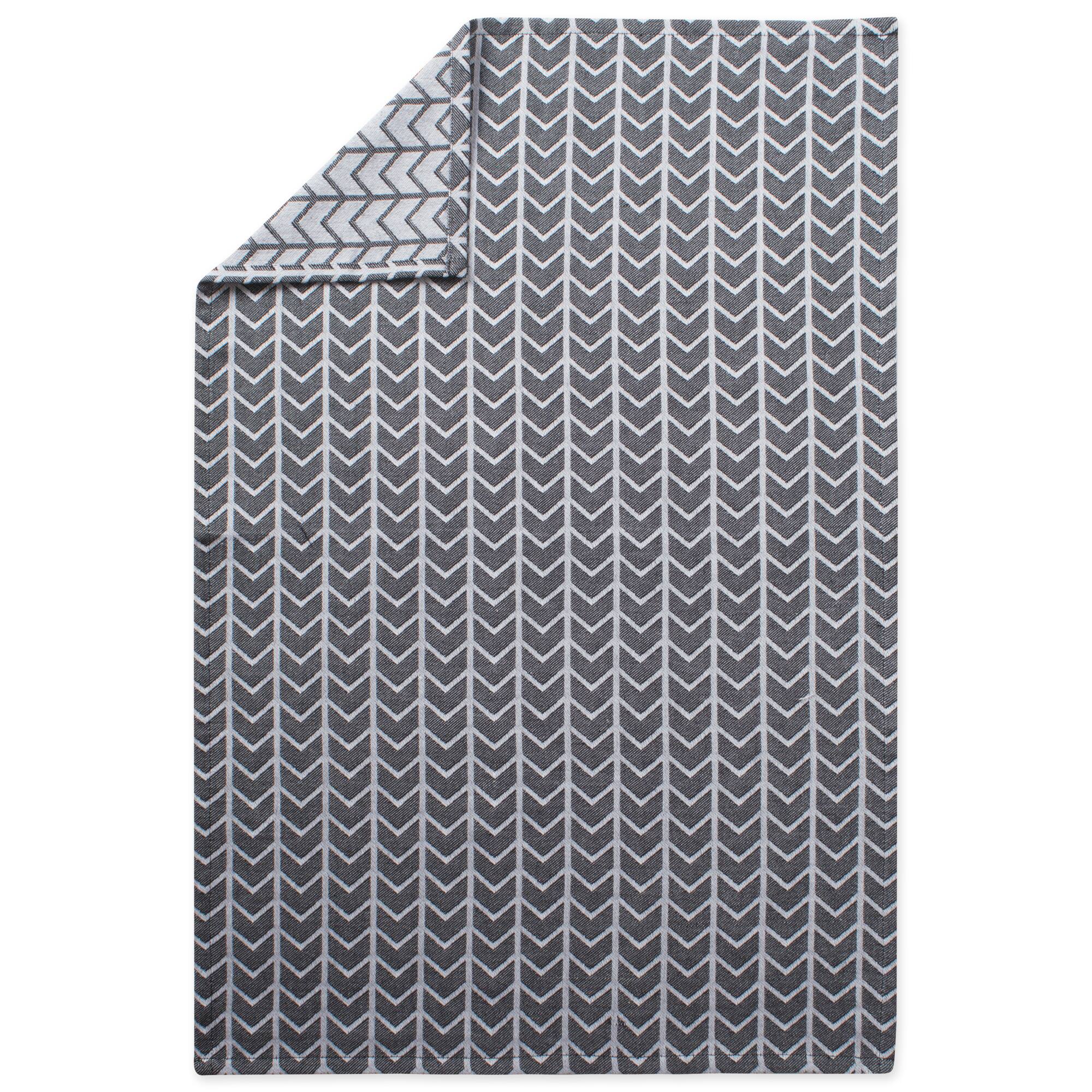 DII® Black & White Herringbone Dishtowel (Set of 3)